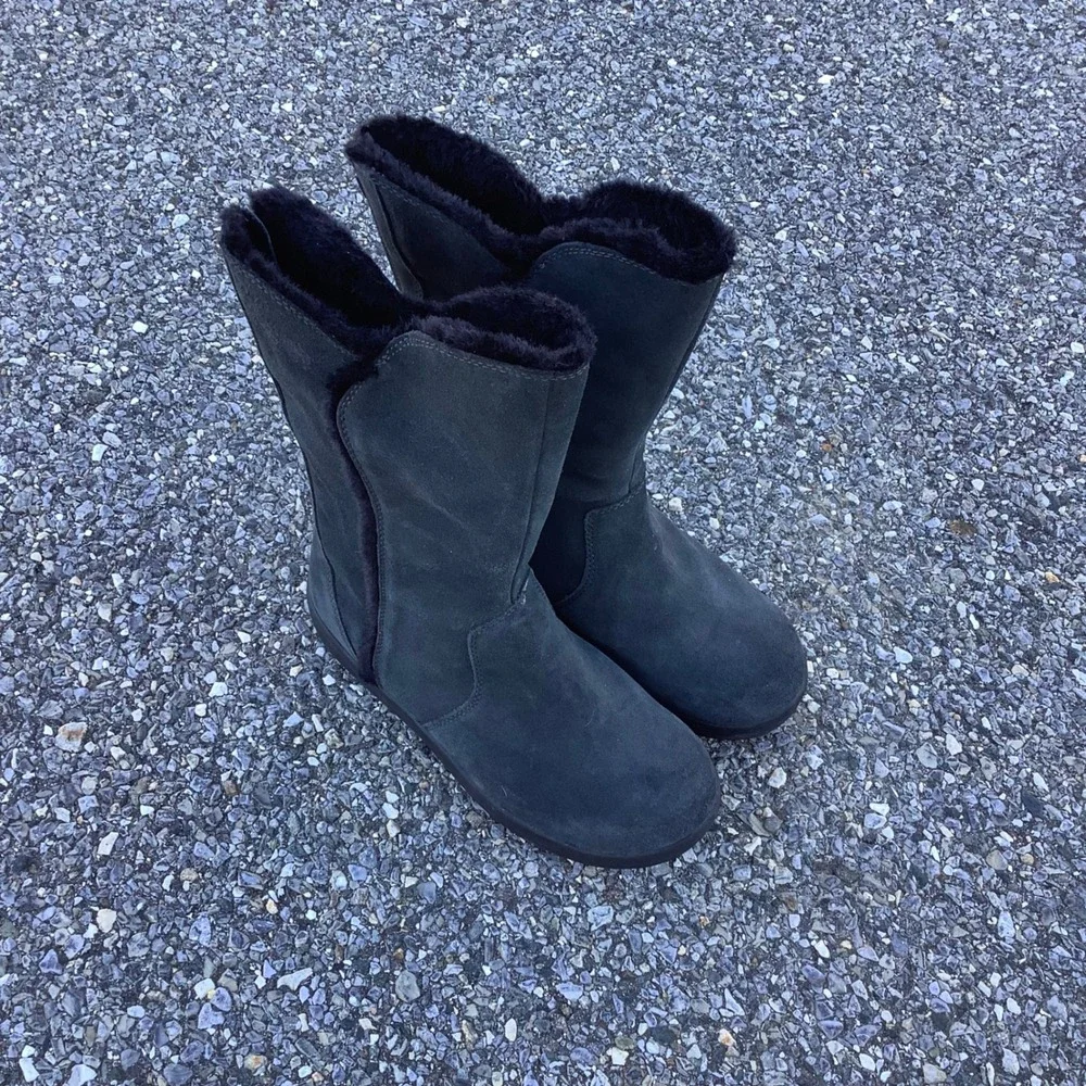 L.L Bean Arctic Grip Primaloft Suede Fur Lined Winter Boots Women Vibram sol Zip